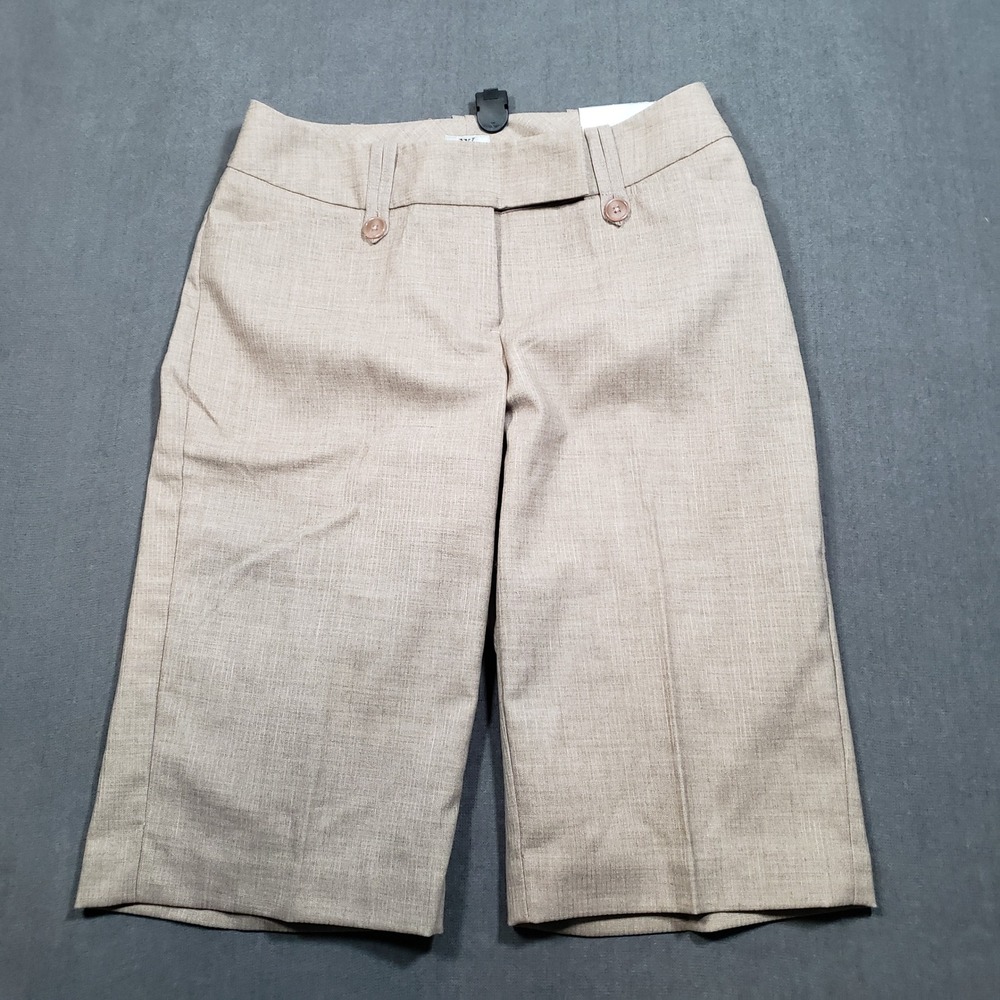 Worthington Dress Shorts Womens 4 Taupe Heather Modern Fit Knee Length New